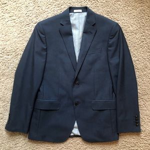J. Ferrar Navy Slim Fit Blazer